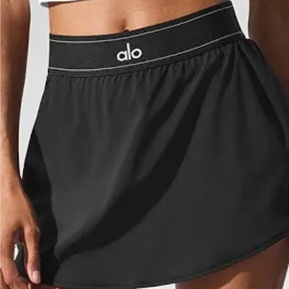 Black Alo match point tennis skirt